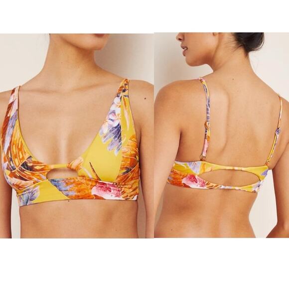 L*Space Alia Cut Out Swim Bikini Top Floral Tropical - Picture 12 of 12